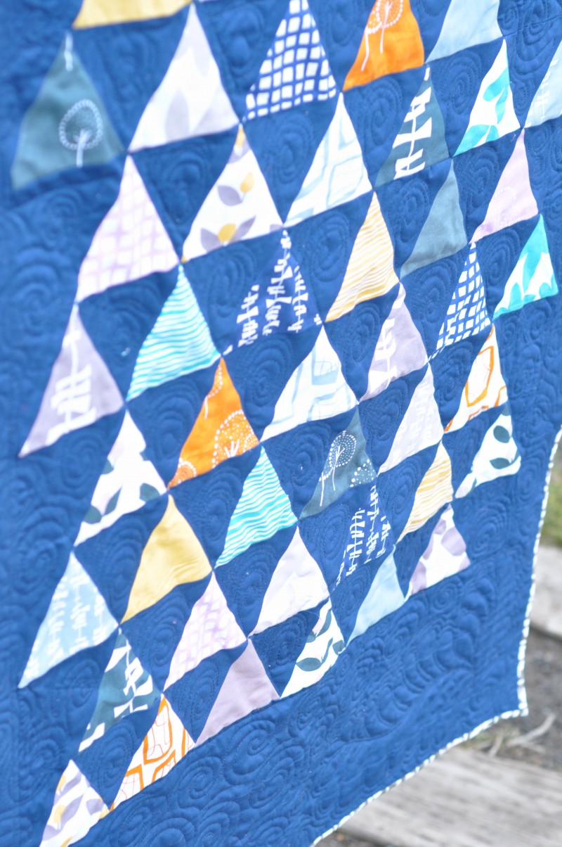 Quilting Close Up: Swirls in the Negative Space